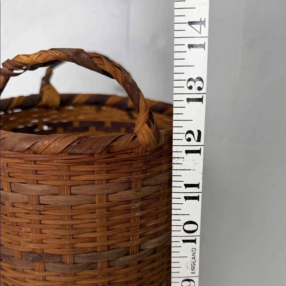Source Unknown Rustic Brown Woven Basket 12x7 with Handles